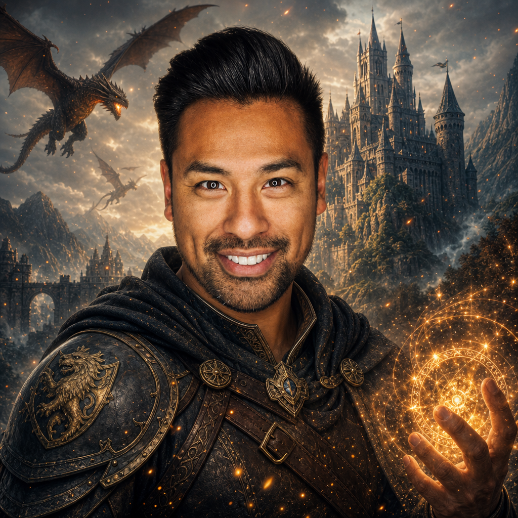 Portrait transformé en univers Fantasy médiéval par IA
