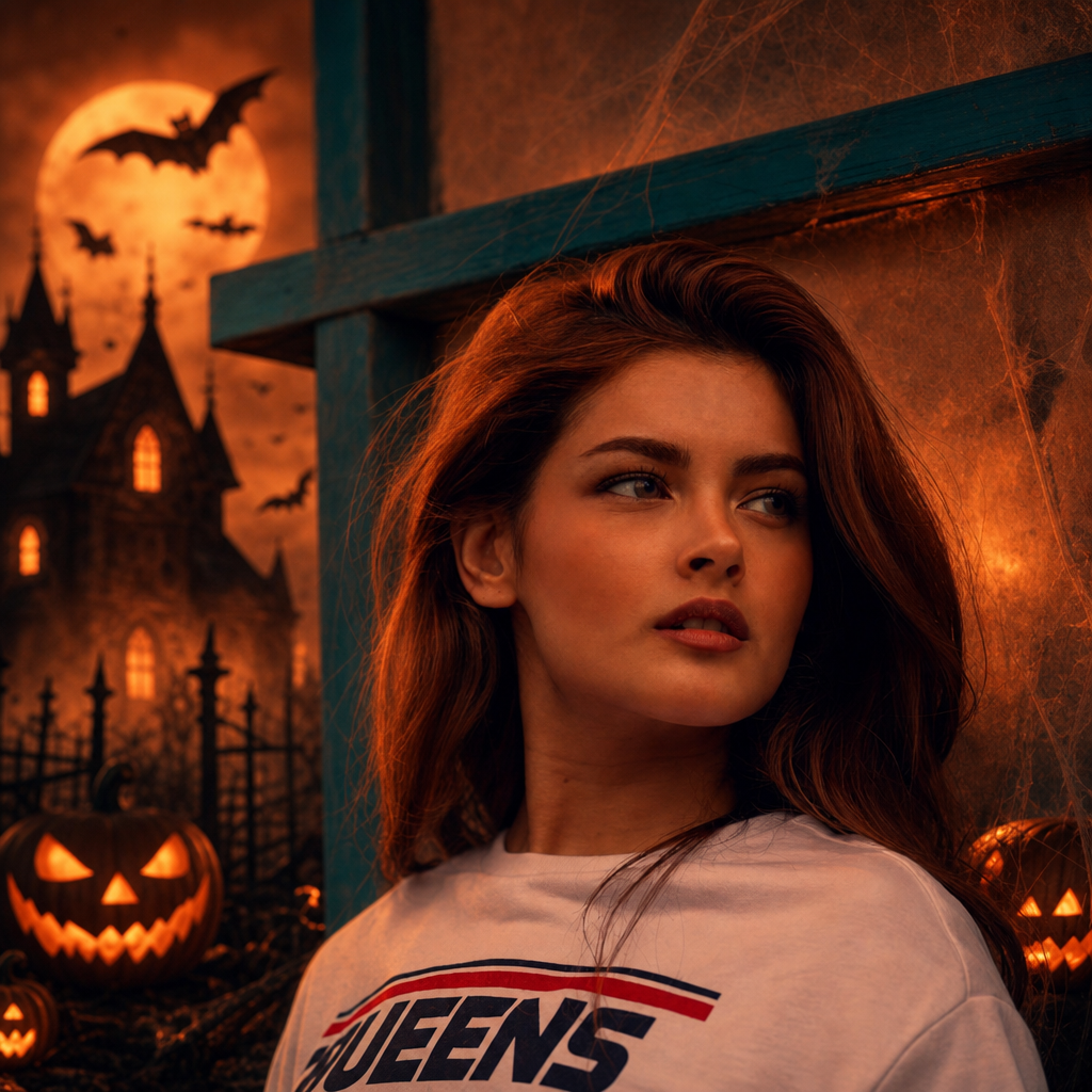 Portrait transformé en style Halloween par IA