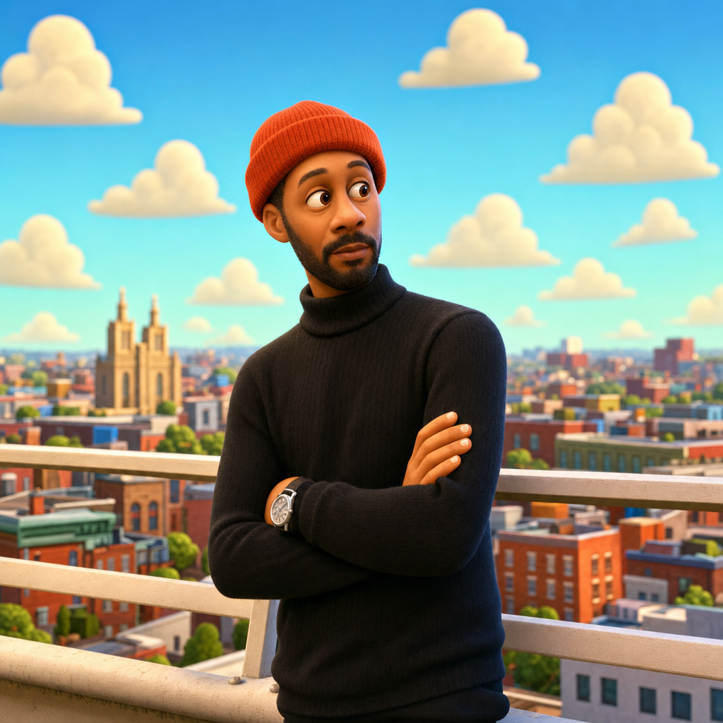 Portrait transformé en style Pixar Toy Story par IA